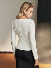MOTF PREMIUM FLORAL EMBROIDERY ZIP BACK T-SHIRT